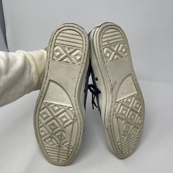 Converse All Stars Sneakers Blue Denim Mini Dot Size 8M 10W - Picture 7 of 7